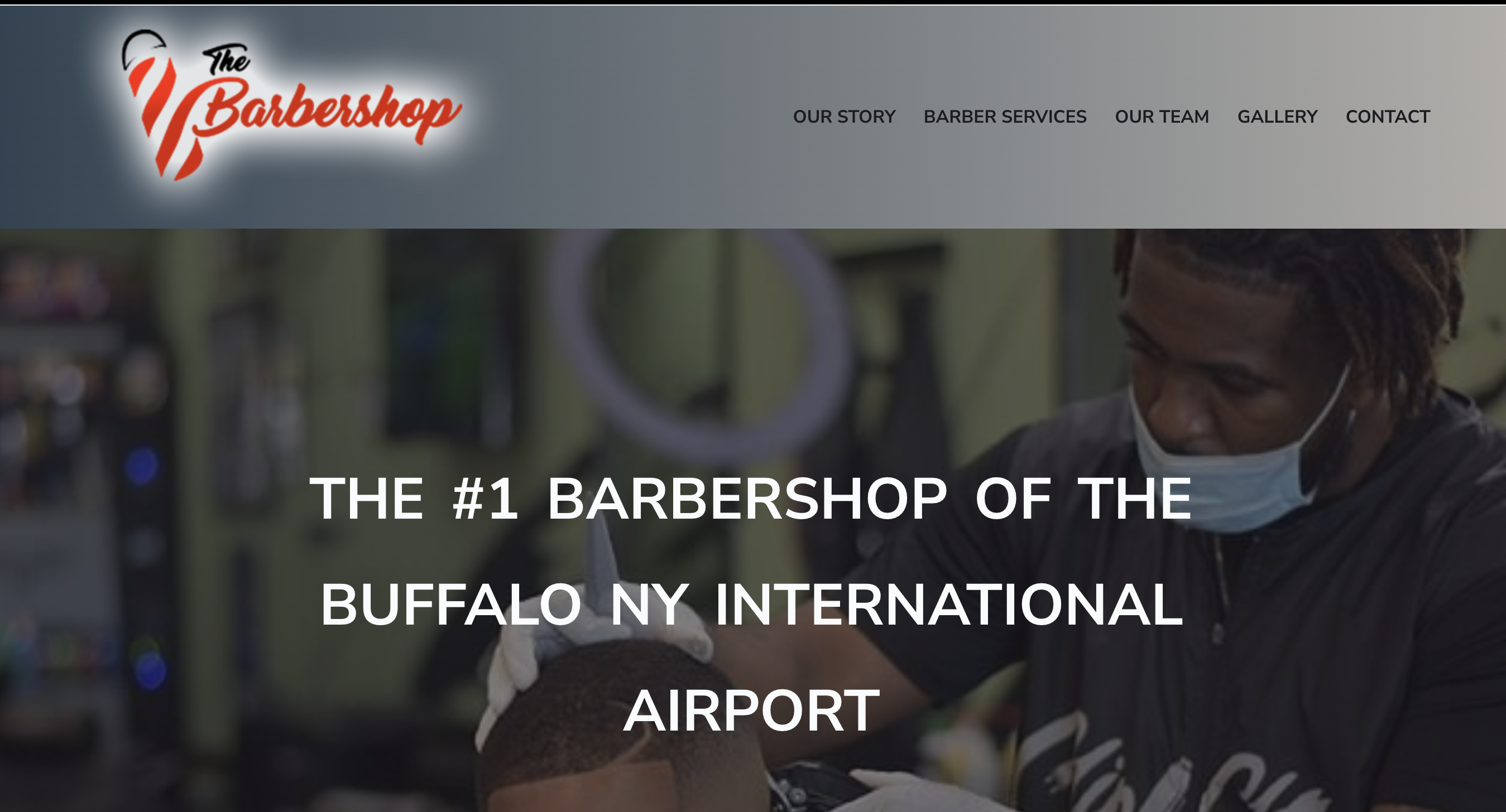 picture of barbershop wordpress website homepage